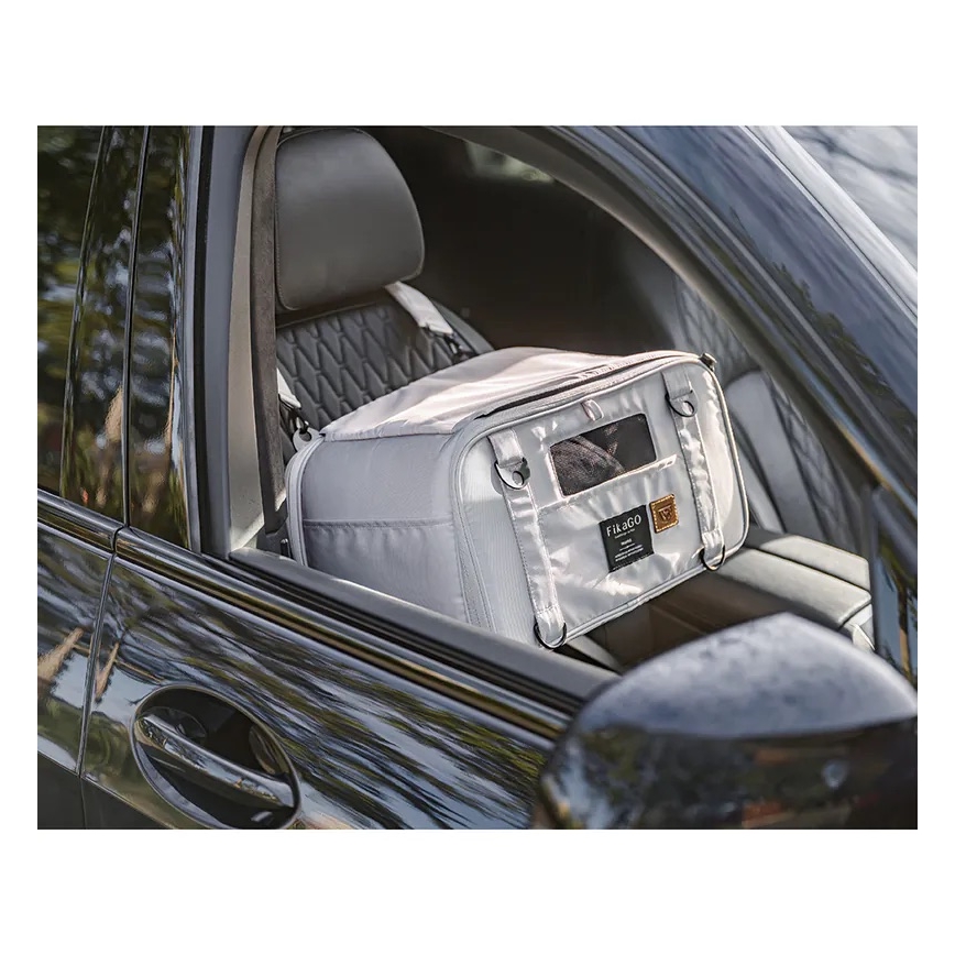 Fikago - Utazási hordtáska kutyáknak és macskáknak TRUFFLE Grey