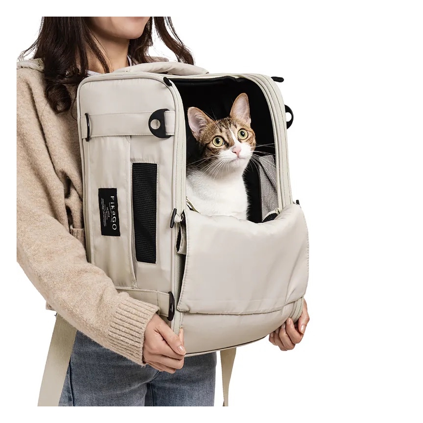 Fikago - Utazási hordtáska kutyáknak és macskáknak TRUFFLE Grey