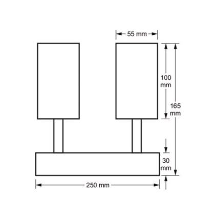 FILO spotlámpa 4xGU10/30W/230V fekete/arany