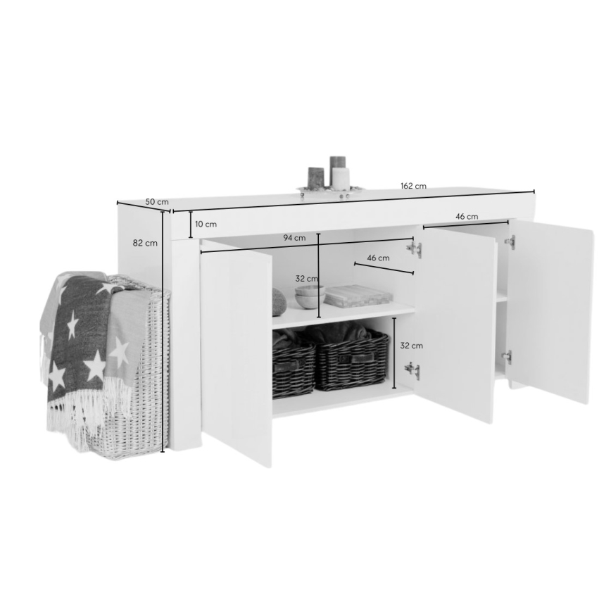 FINERA fehér komód