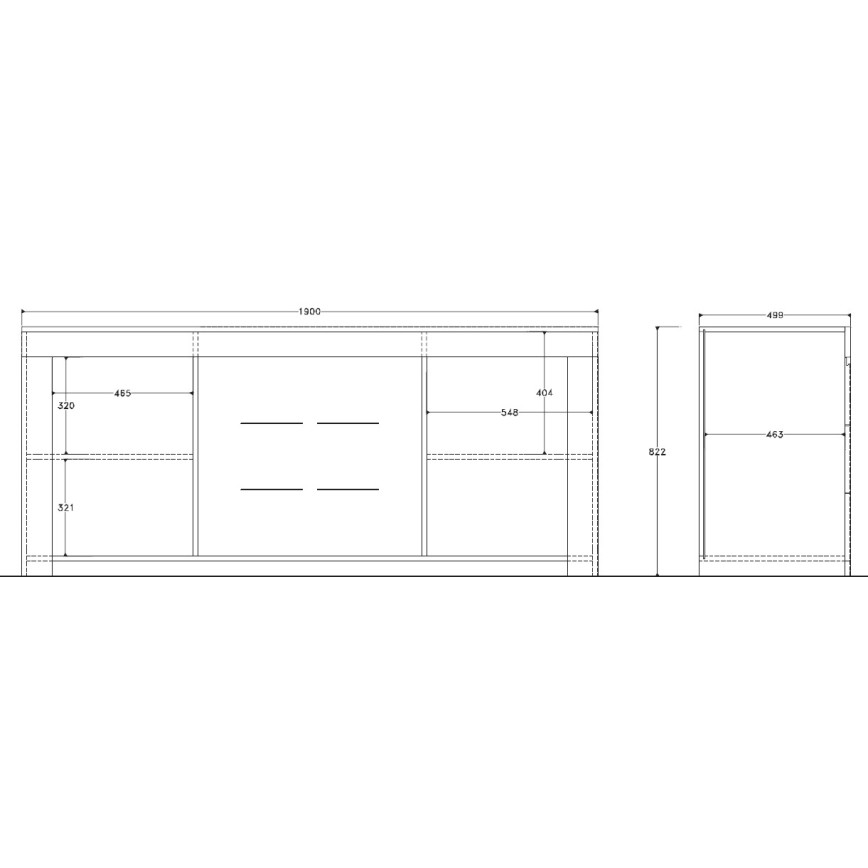 FINERA fehér komód