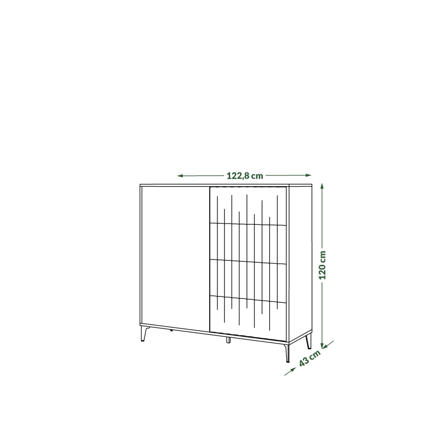 Fiókos komód RONJA taupe/fekete