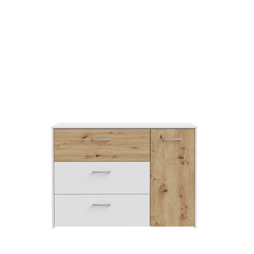 Fiókos komód URO artisan tölgy/ fehér