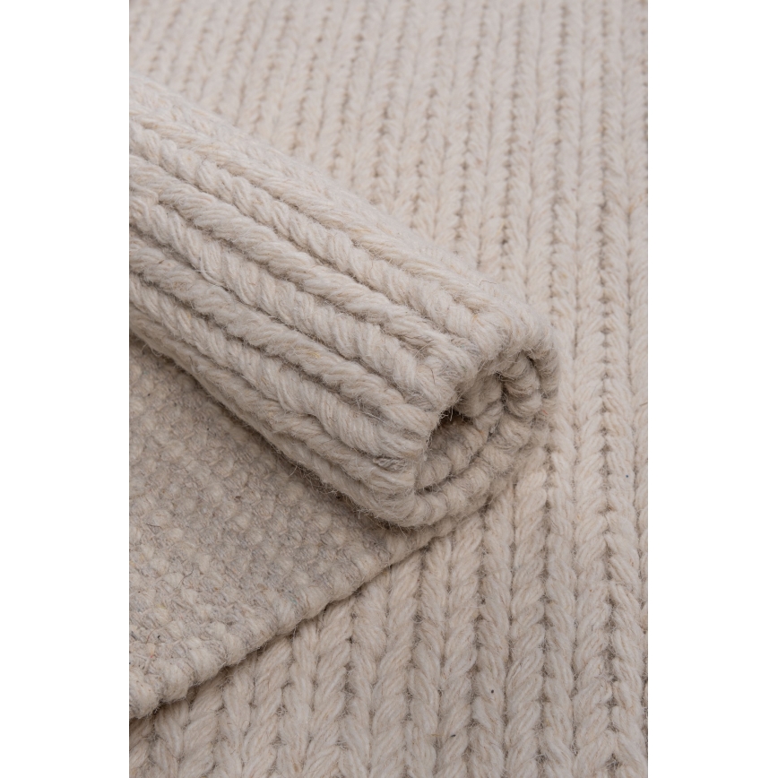 FIR WOOL gyapjúszőnyeg 160x230 cm 2600 g/m2 krémszínű/natúr