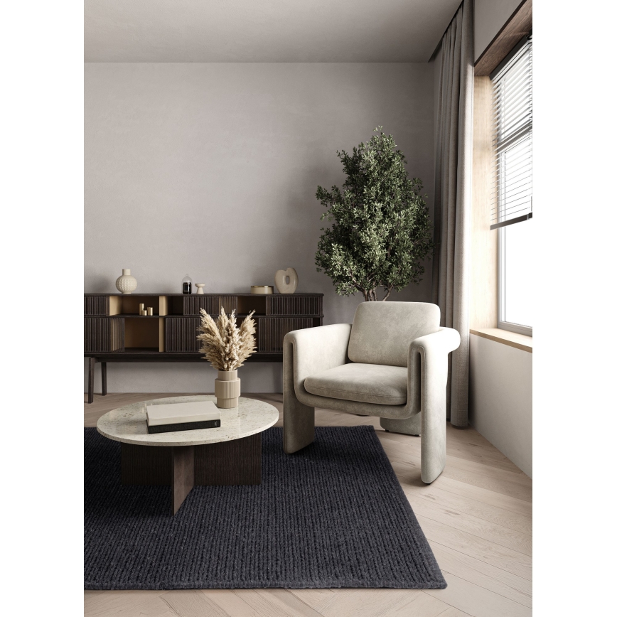 FIR WOOL szőnyeg 120x170 cm 2600 g/m2 antracit/natúr