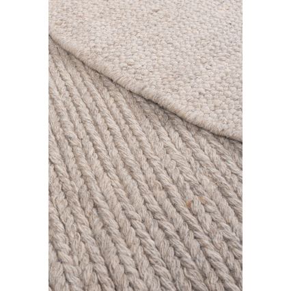 FIR WOOL természetes kerek szőnyeg 160 cm 2600 g/m2 bézs