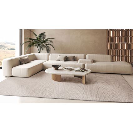 FIR WOOL természetes szőnyeg 120x170 cm 2600 g/m2 krémszínű
