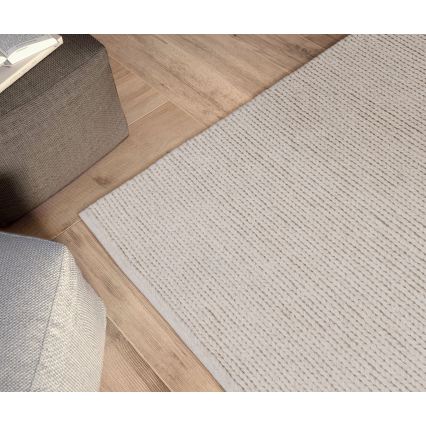 FIR WOOL természetes szőnyeg 120x170 cm 2600 g/m2 krémszínű