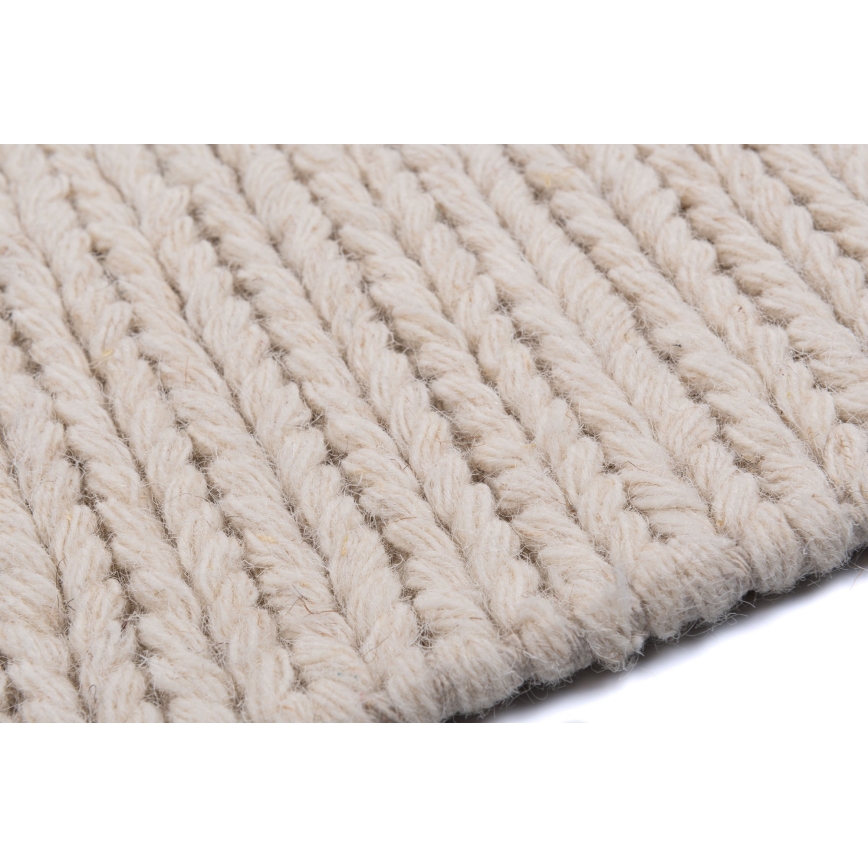 FIR WOOL természetes szőnyeg 120x170 cm 2600 g/m2 krémszínű