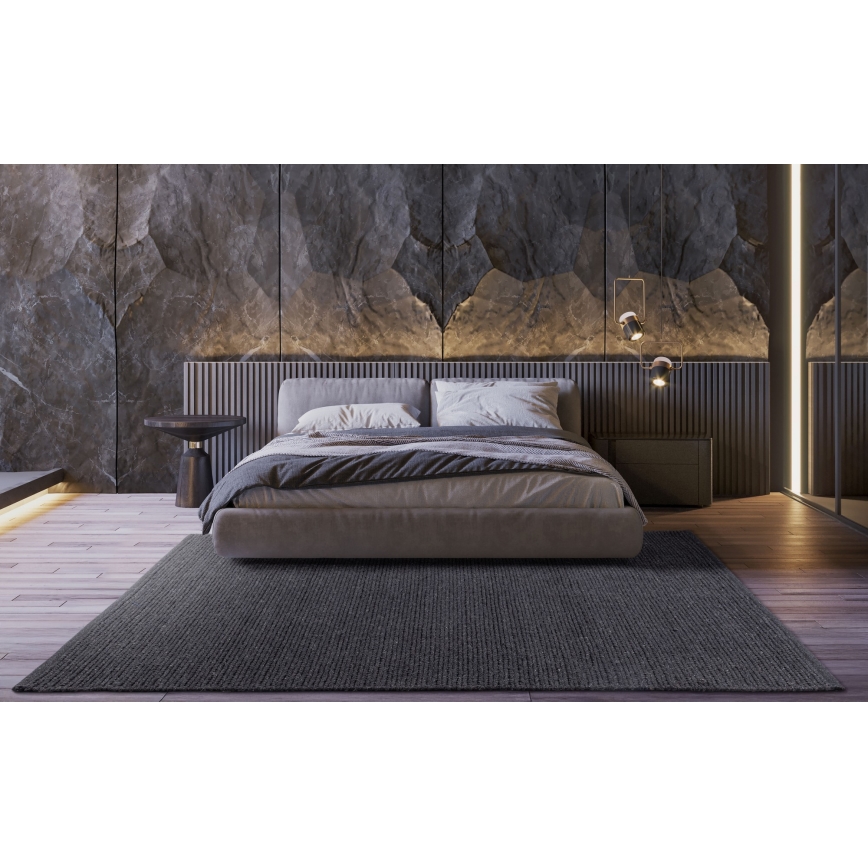 FIR WOOL természetes szőnyeg 70 x 140 cm, 2600 g/m², antracit