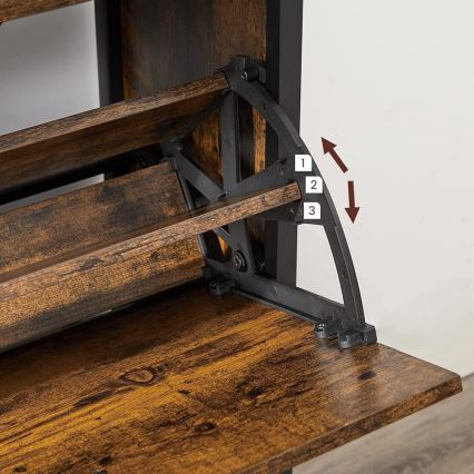 FIRA cipős szekrény barna/fekete