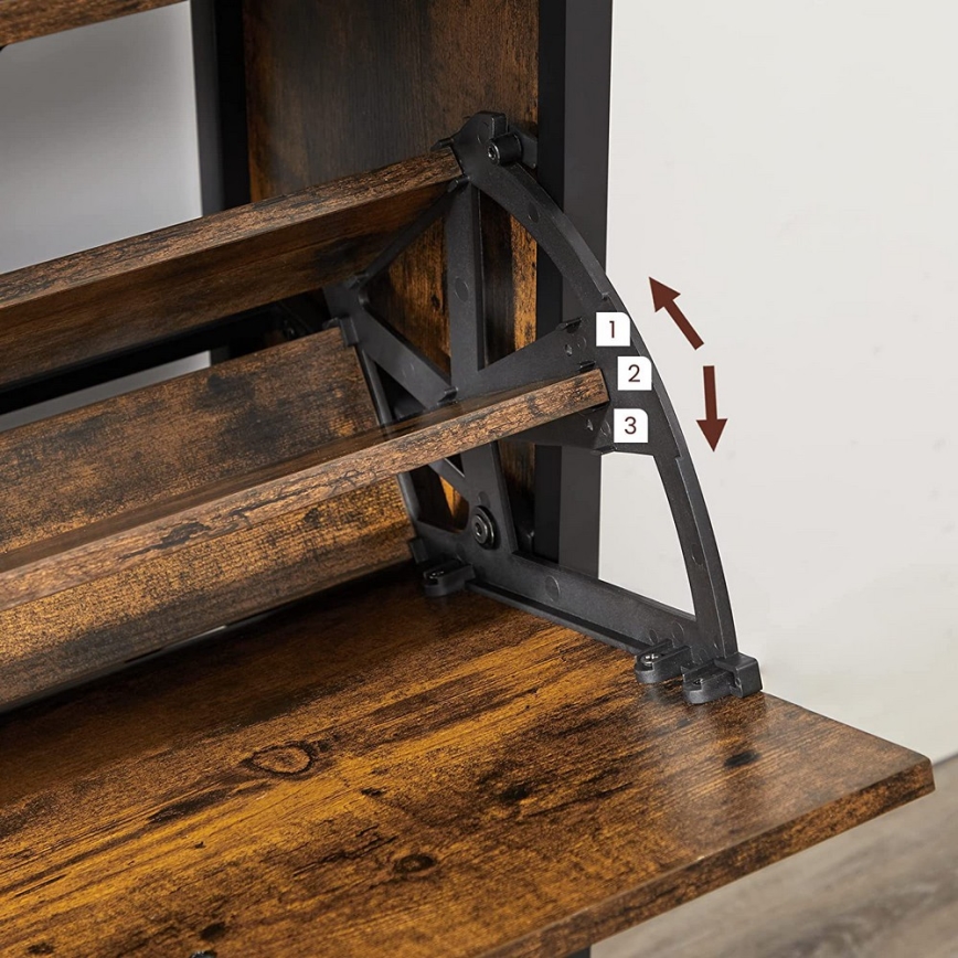 FIRA cipős szekrény barna/fekete