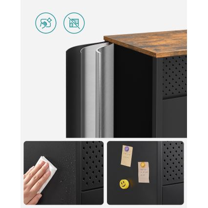 FIRA komód fekete/barna