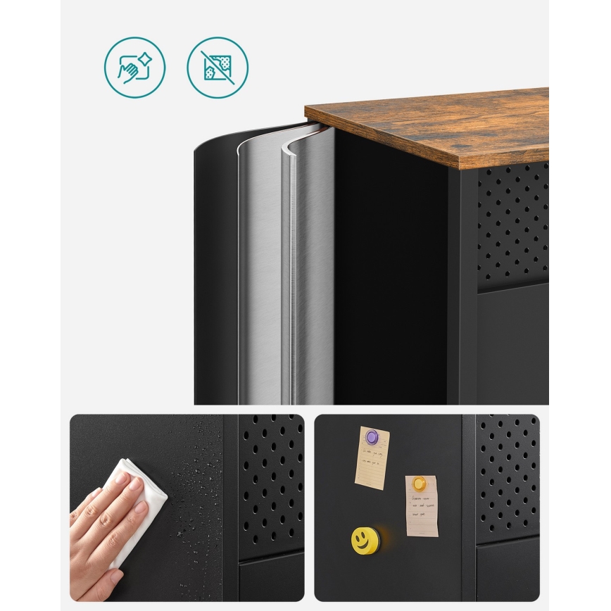 FIRA komód fekete/barna