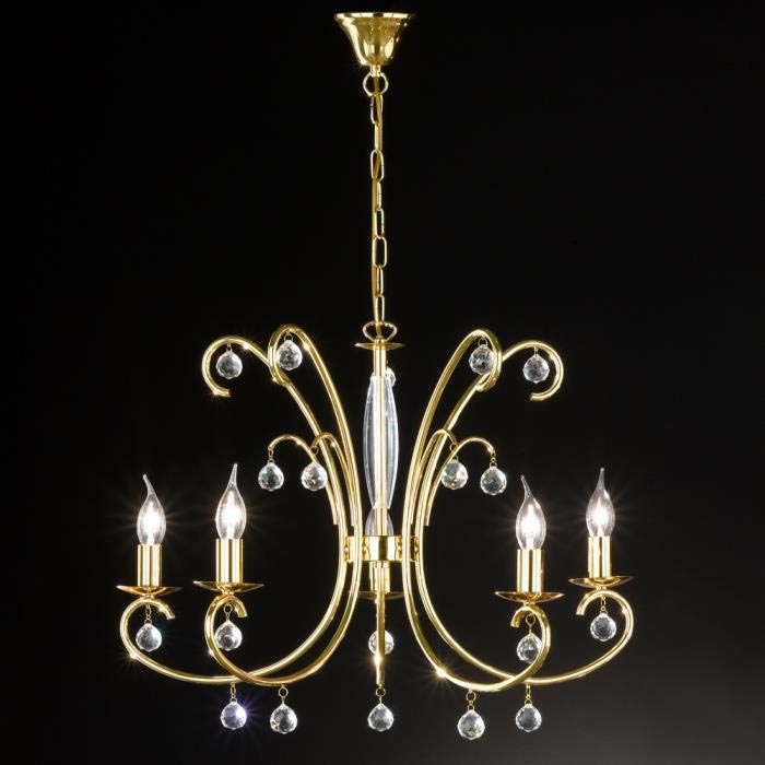 Fischer & Honsel 11815 - Csillár láncon LUNATA 5xE14/30W/230V