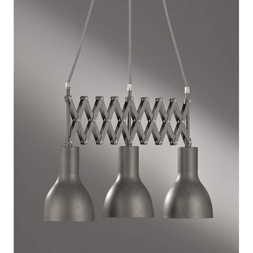 Fischer & Honsel 60273 - Csillár zsinóron PULL 3xE27/40W/230V