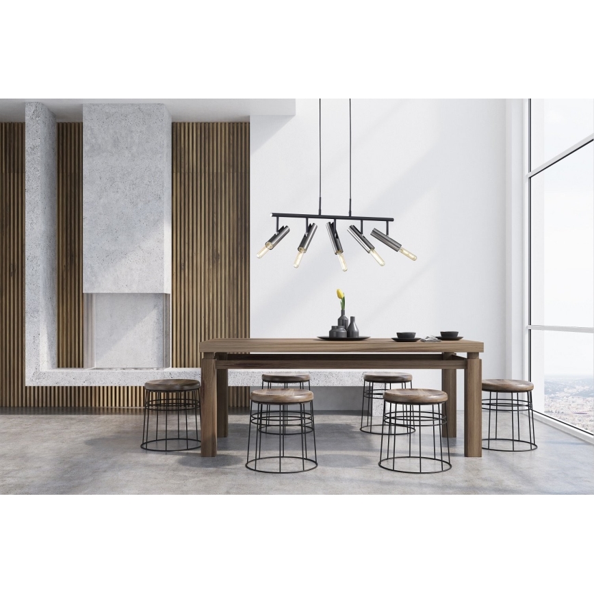 Fischer & Honsel 60369 - Csillár zsinóron DEAN 5xE27/25W/230V