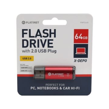 Flash Drive USB 64GB piros