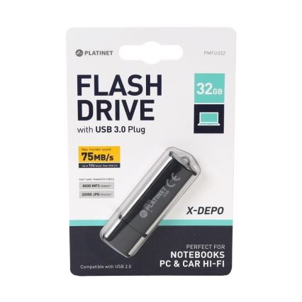 Flashdrive USB USB 3.0 32GB fekete