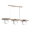 FLAT kábeles csillár 3xE27/15W/230V bézs