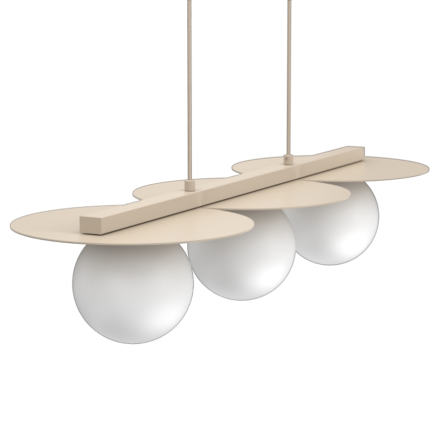 FLAT kábeles csillár 3xE27/15W/230V bézs