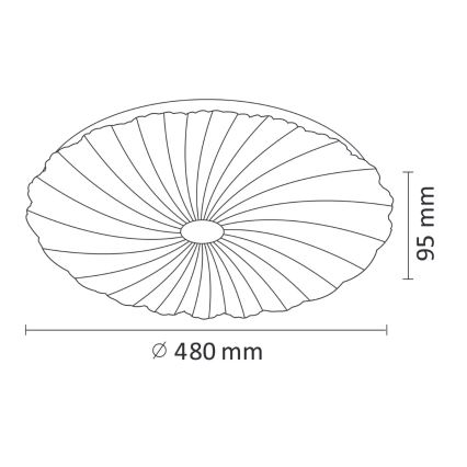 LED Dimmeres mennyezeti lámpa FLOWER LED/36W/230V + távirányító