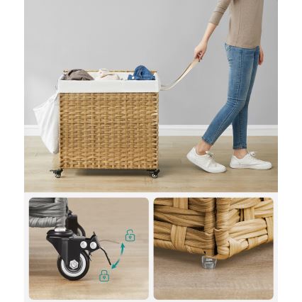 FLYN rattan szennyeskosár