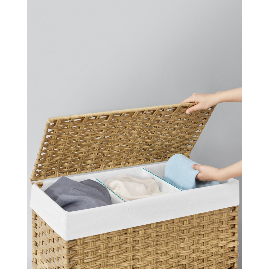 FLYN rattan szennyeskosár