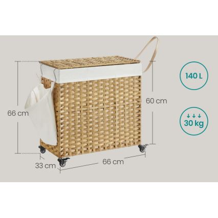 FLYN rattan szennyeskosár