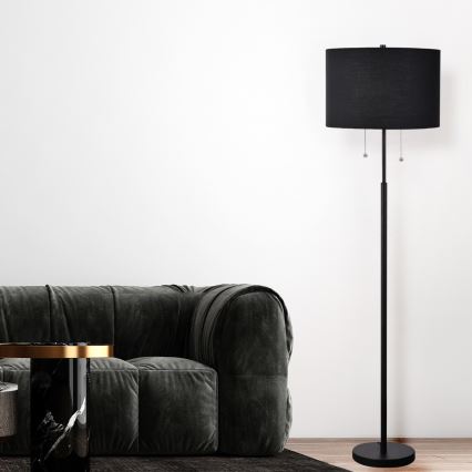 FOGO állólámpa 2xE27/15W/230V fekete