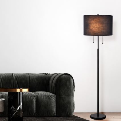 FOGO állólámpa 2xE27/15W/230V fekete