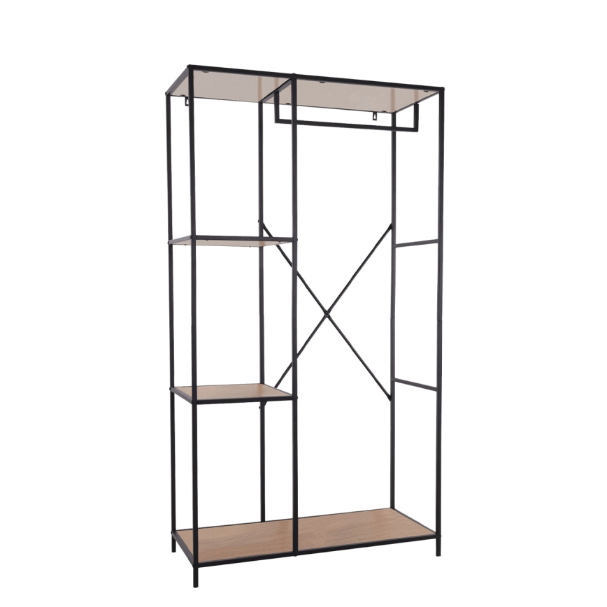 Folyosó fal CARLO 167x90 cm fekete/barna