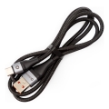 Fonott USB kábel USB-A / USB-C Csatlakozó 18W 1m fekete