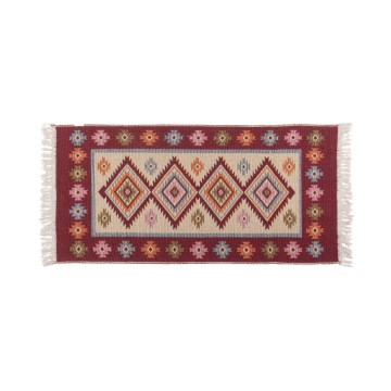 Fordítható orientális KILIM szőnyeg 80x150 cm piros/bézs