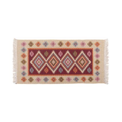 Fordítható orientális KILIM szőnyeg 80x150 cm piros/bézs