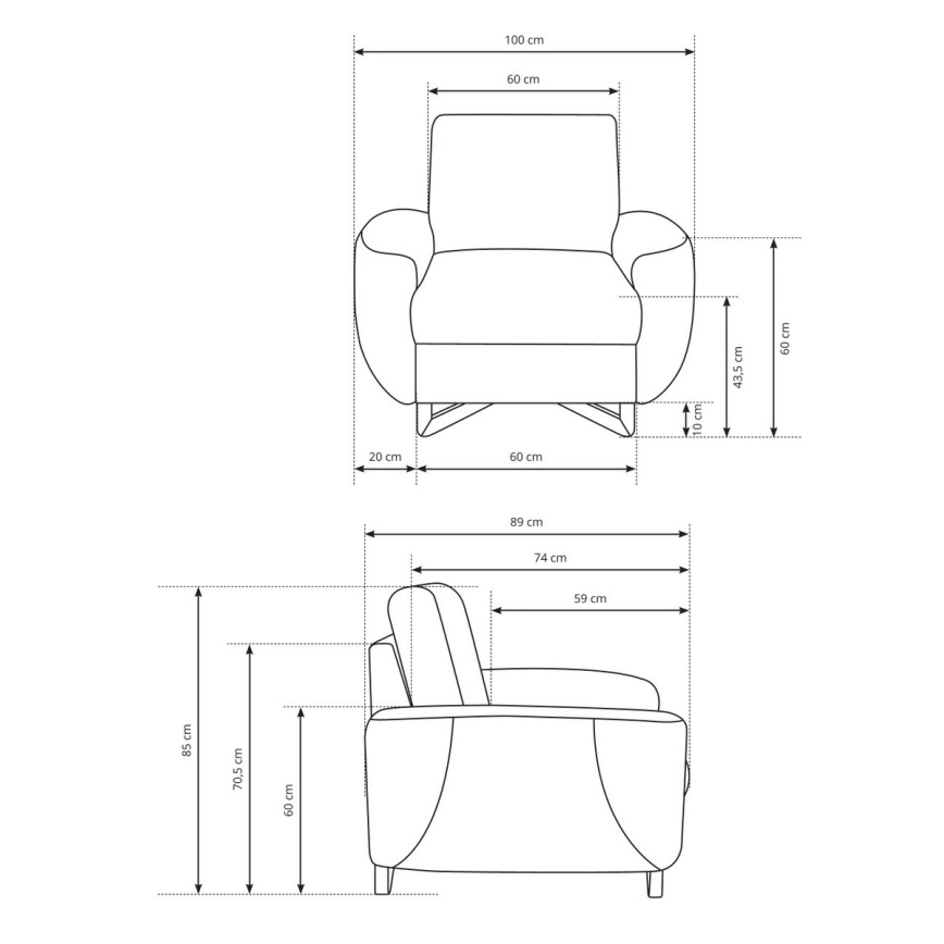 Fotel AVESTA antracit