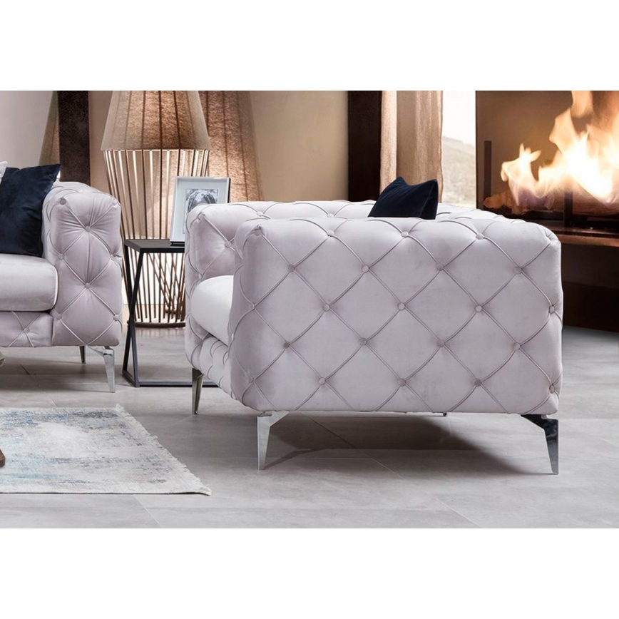 Fotel EUGEN világosszürke