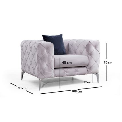 Fotel EUGEN világosszürke