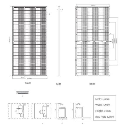 Fotovoltaikus napelem JINKO 405Wp IP67 bifaciális