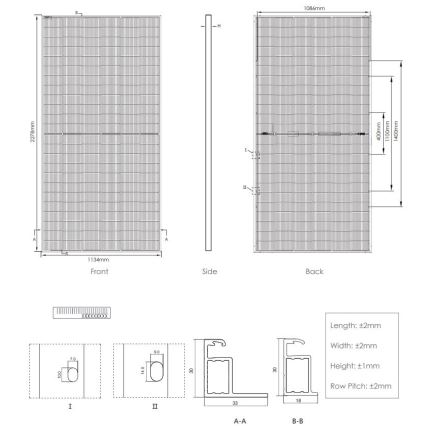 Fotovoltaikus napelem JINKO 570Wp IP68 bifaciális  - raklap 36 db