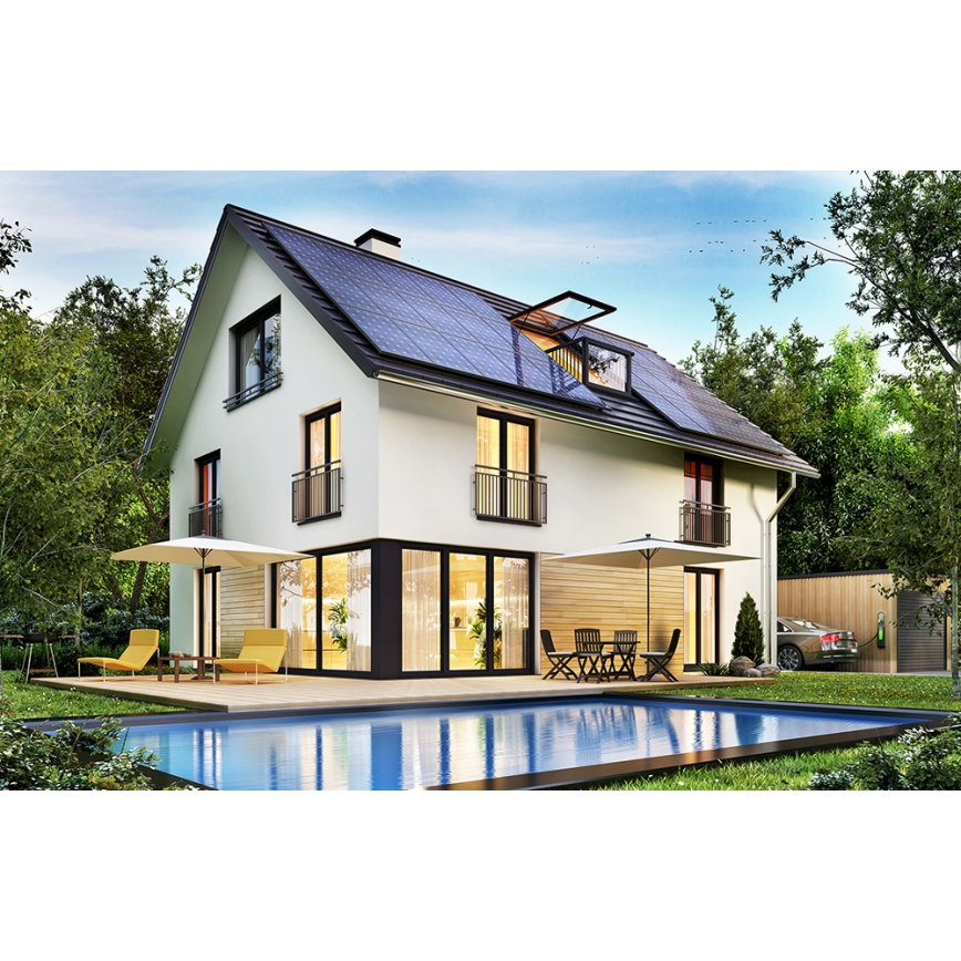 Fotovoltaikus napelem LEAPTON 410Wp fekete keret IP68 Half Cut
