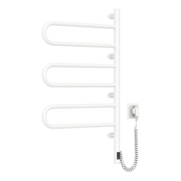FOUETTE elektromos, forgatható törölközőszárító termosztáttal, 120 W, 80x49 cm, fehér