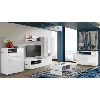 FRED fiókos komód fehér/szürke