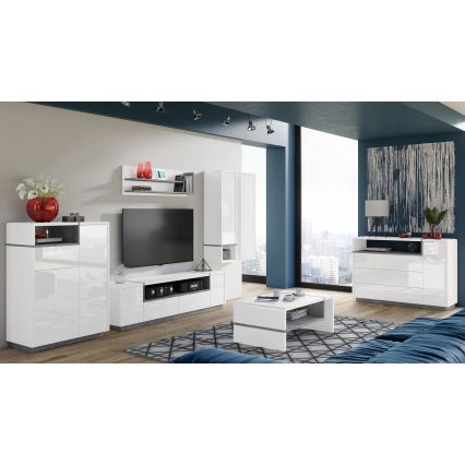 TV állvány FRED fehér/szürke