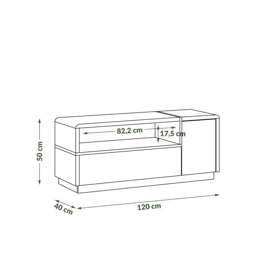 TV állvány FRED fehér/szürke