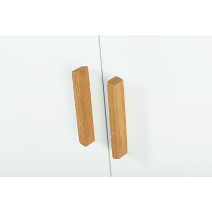 FRISK komód 117x80 cm fehér/natúr tölgy