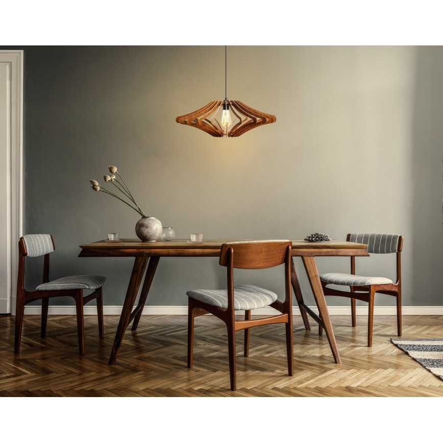 Függeszték kábellel 1xE27/60W/230V barna átmérő 47 cm