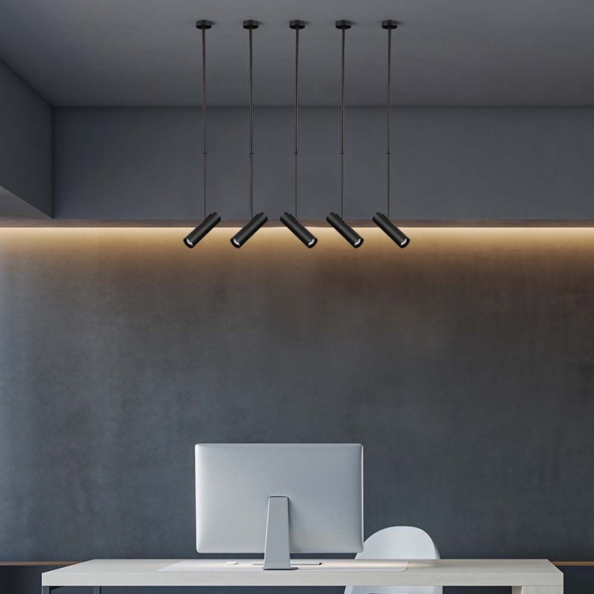 Függeszték rúdra 1xGU10/35W/230V fekete