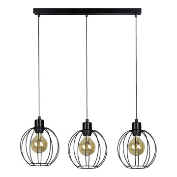 Függeszték BERIS 3xE27/60W/230V tölgy kábellel