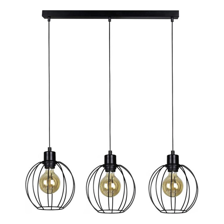 Függeszték BERIS 3xE27/60W/230V tölgy kábellel